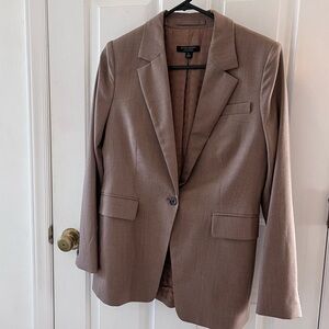 Banana Republic Blazer Fabbrica Alta Mazotto Wool 6 Camel Tan Brown Classic NWOT
